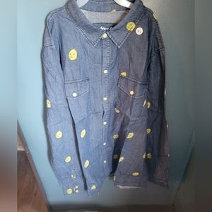 Adventure Time NEW in package lemongrab button‎ down shirt size XL
